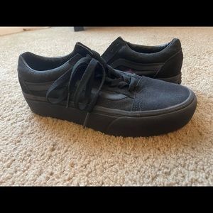 Black Platform Vans